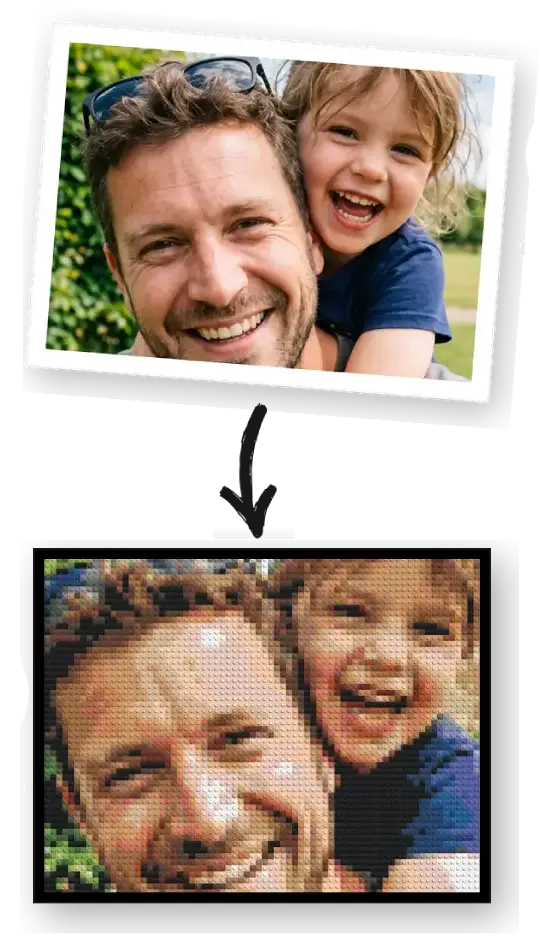 Turn your photo into a brick portrait