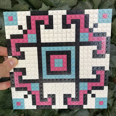 Flower Pattern - Buildable Brick Art