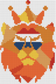 Lion - Buildable Brick Mosaic