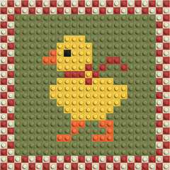 Pipi Chick - Buildable Brick Art