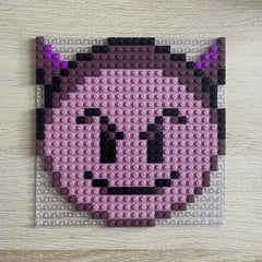 Evil Emoji - Buildable Brick Art