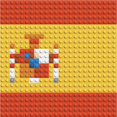 Spain Flag - Buildable Brick Mosaic