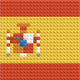 Spain Flag - Buildable Brick Mosaic