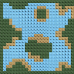 Emerald Archipelago - Buildable Brick Mosaic