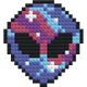 Space Alien - Buildable Brick Art