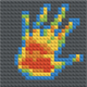 Thermal Hand - Buildable Brick Art