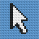 White Cursor - Buildable Brick Art