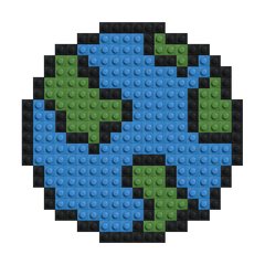 Earth - Buildable Brick Art