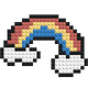 Rainbow Clouds - Buildable Brick Art