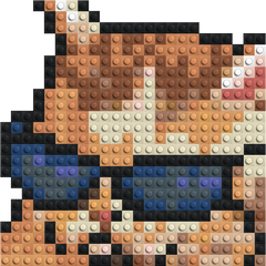 Meme Cat - Buildable Brick Art