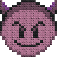 Evil Emoji - Buildable Brick Art