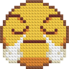 Face With Look of Triumph - Emoji Buildable Brick Art