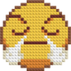 Face With Look of Triumph - Emoji Buildable Brick Art