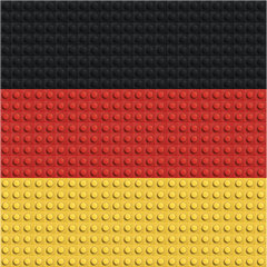 Germany Flag - Buildable Brick Mosaic