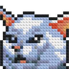 Meme Cat #2 - Buildable Brick Art