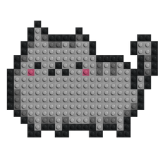 Cute Cat - Buildable Brick Art