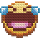 Laughing Emoji - Buildable Brick Mosaic