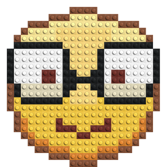 Nerd - Emoji Buildable Brick Art