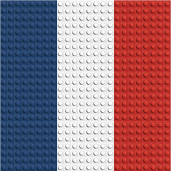 France Flag - Buildable Brick Mosaic