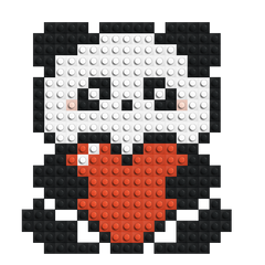 Panda Love - Buildable Brick Art